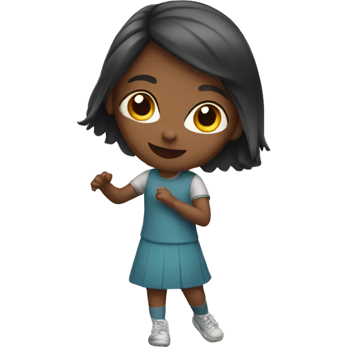 Girl playing  emoji