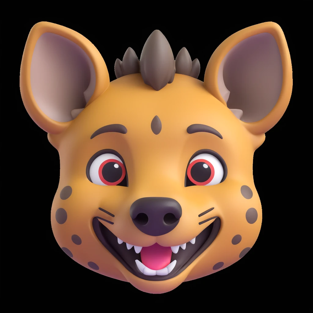 hyena, 3D emoji style emoji