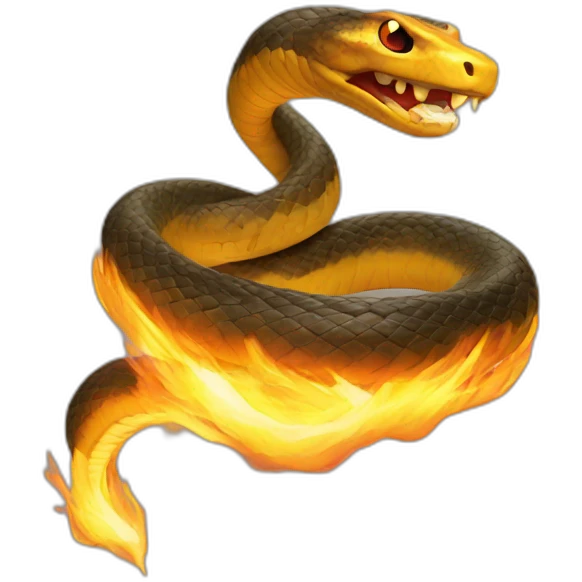 snake on fire emoji