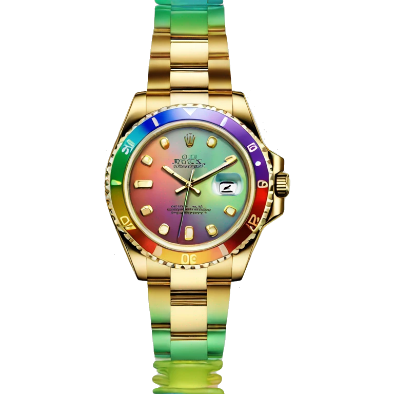 Rolex Watch rainbow emoji