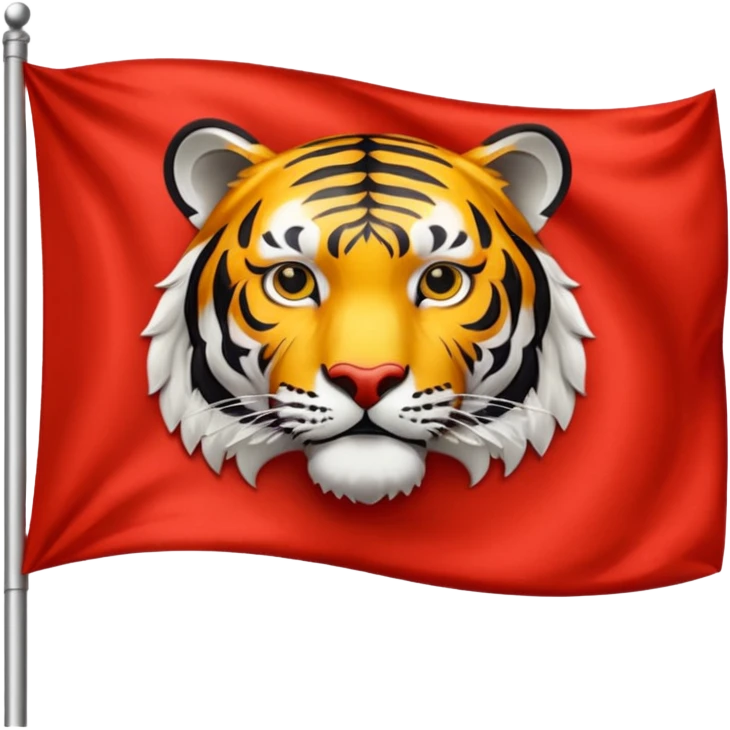 I want a red flag with a tiger symbols  emoji