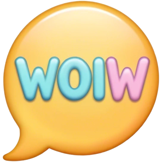 pastel sign say "wow" emoji
