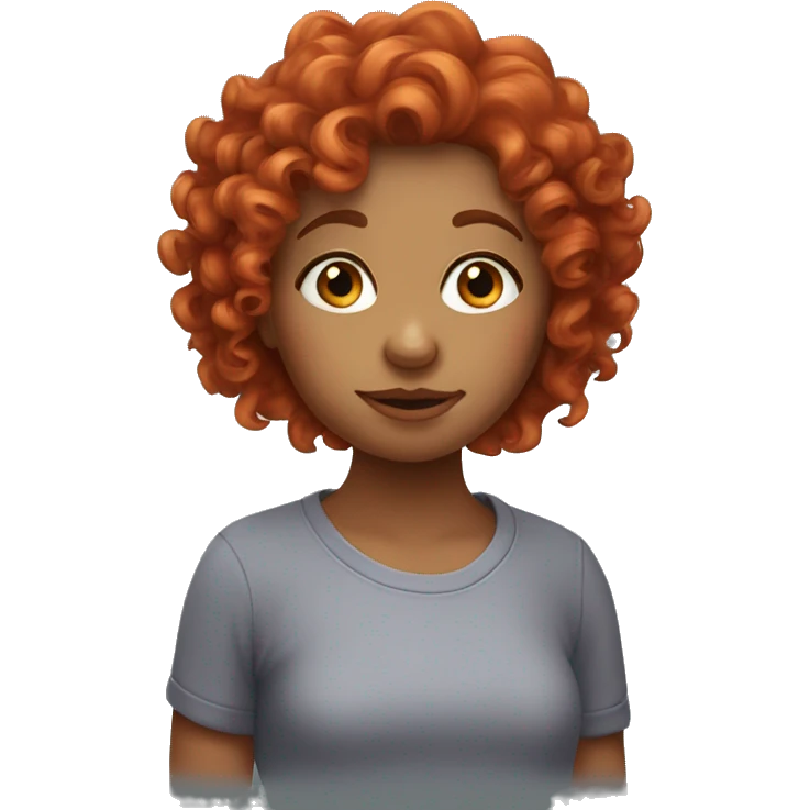 Curly red haired girl  emoji