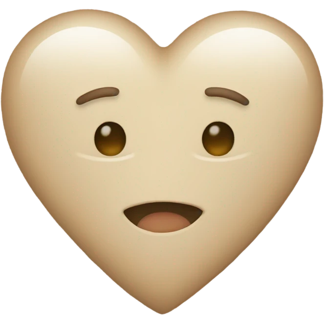 Beige heart emoji