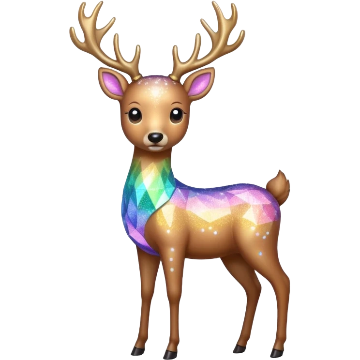 A cute glitter deer emoji