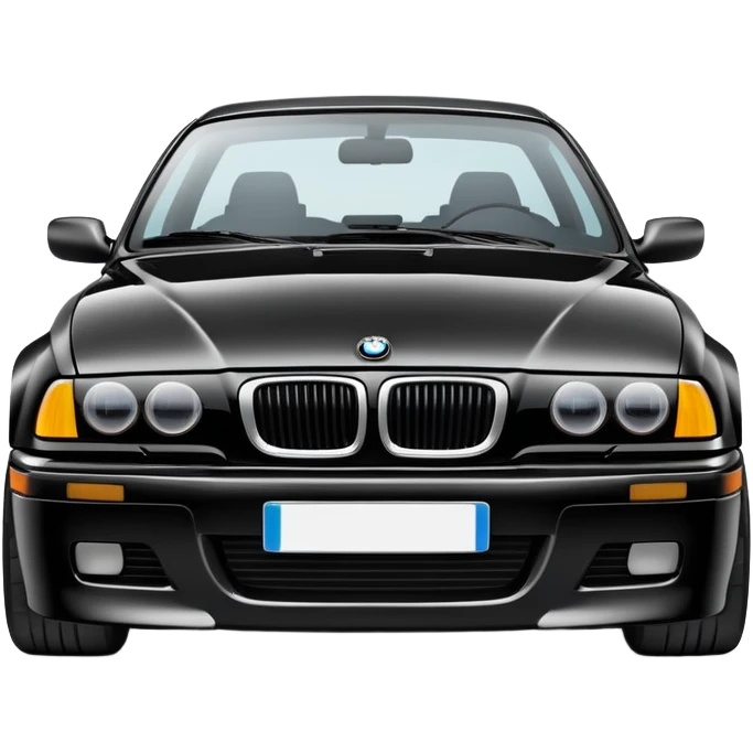 BMW E36 car with a mustache emoji