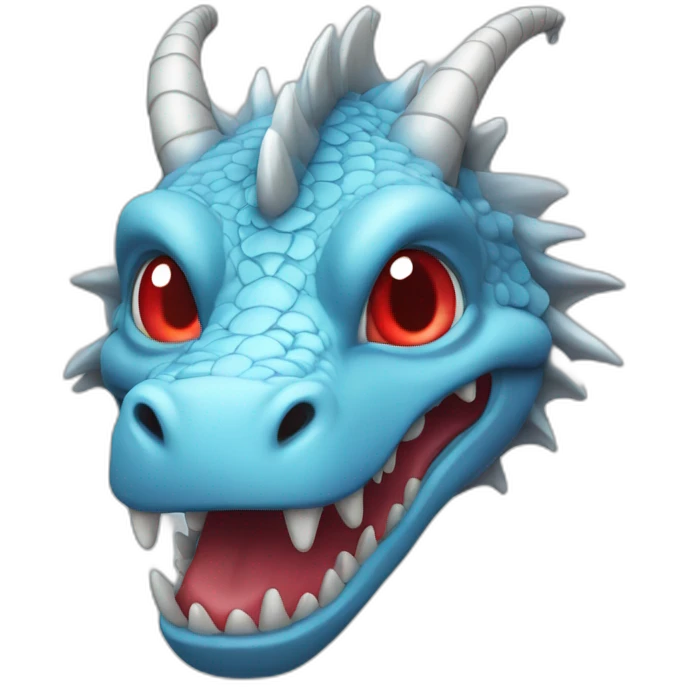 Light blue dragon with red eyes emoji