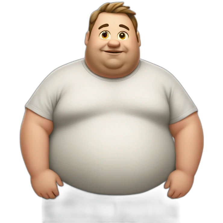 fat guy with big belly emoji