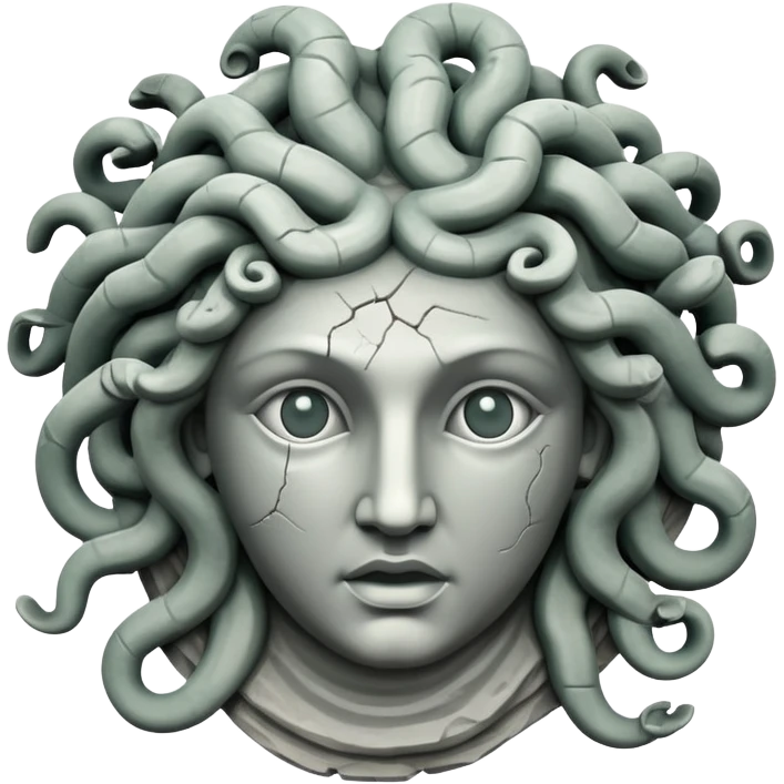 Greek stone Medusa statue emoji