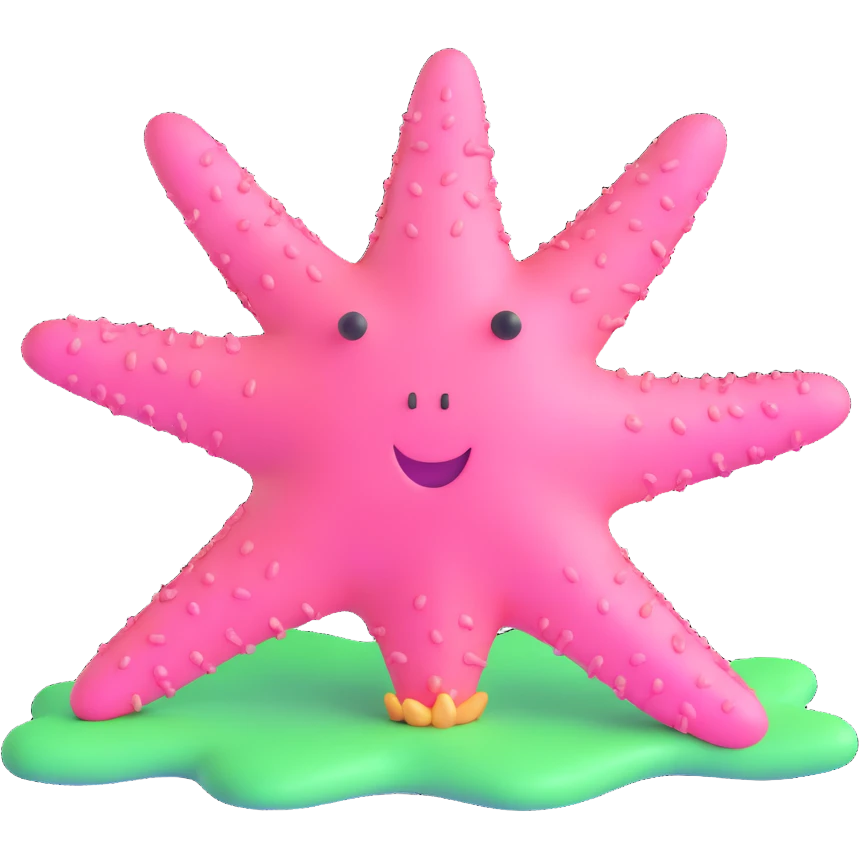 Patrick Star from SpongeBob SquarePants, 3D emoji style emoji