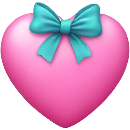 Pink heart with bow emoji