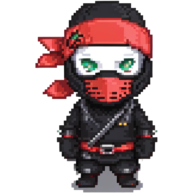 masked ninja, red headband emoji