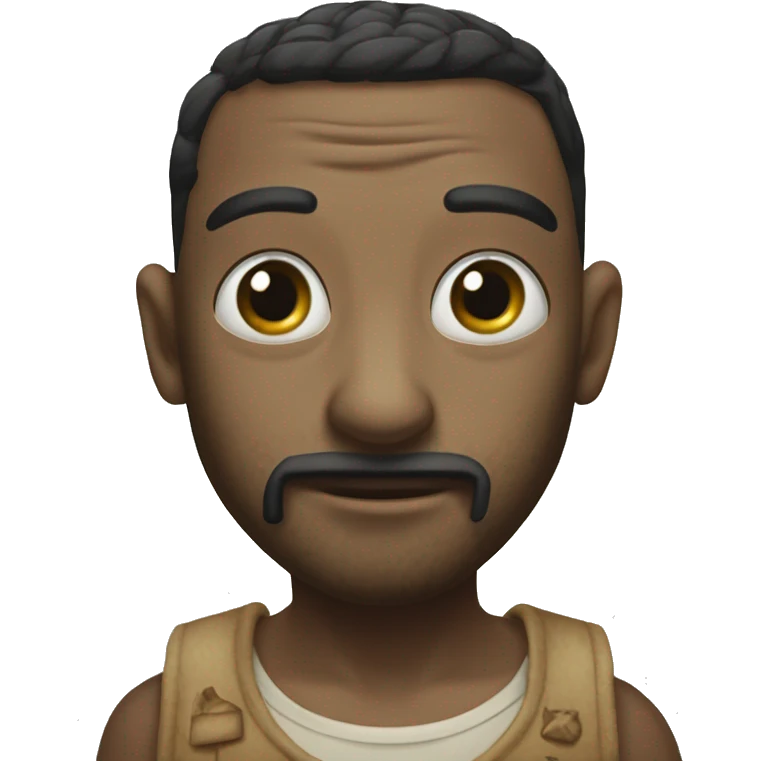 Rana con un tatuaje en la frente de cruz babay emoji
