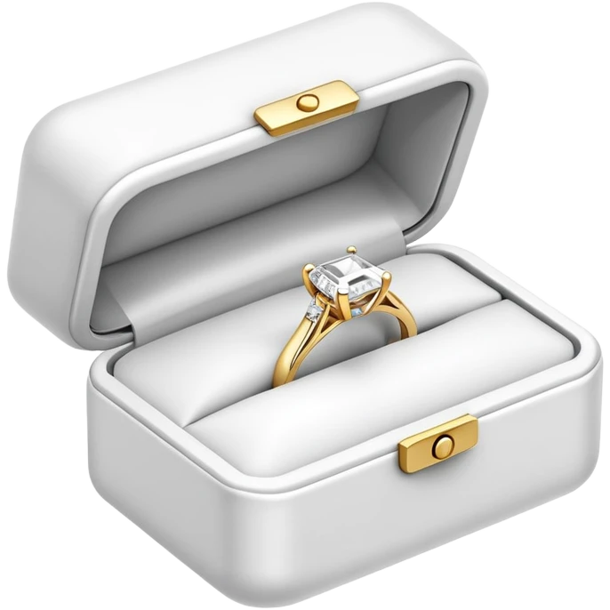 White Engagement ring box  emoji