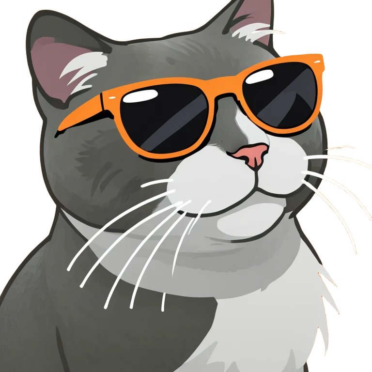 Cat with sunglasses emoji