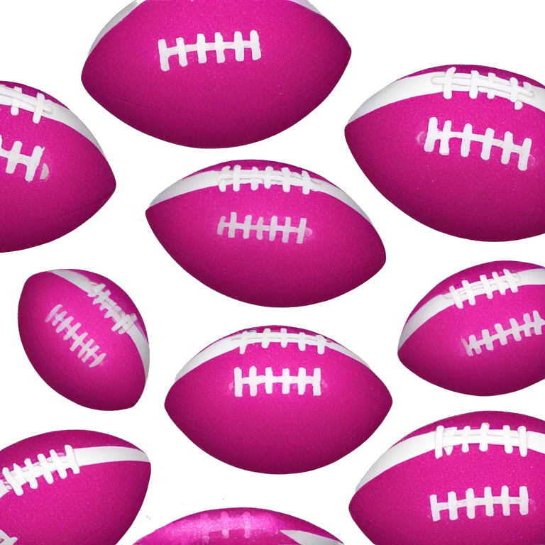 Pink ombre football with glitter  emoji