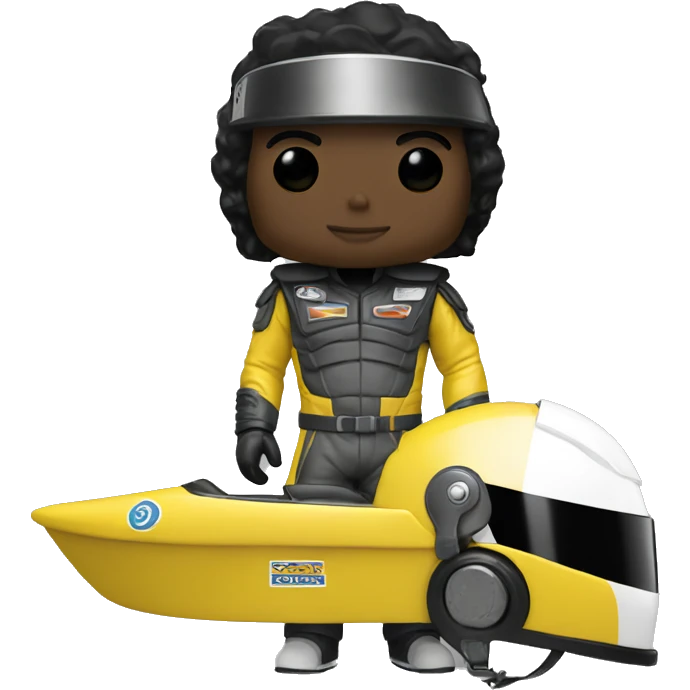 Senna with helmet funko pop emoji