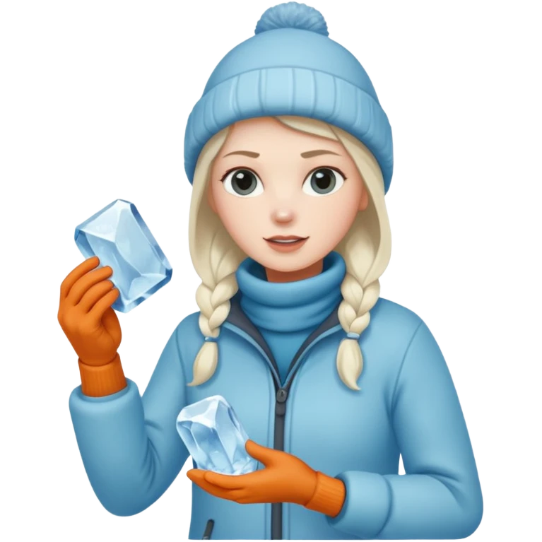 Ice Sculptor woman emoji