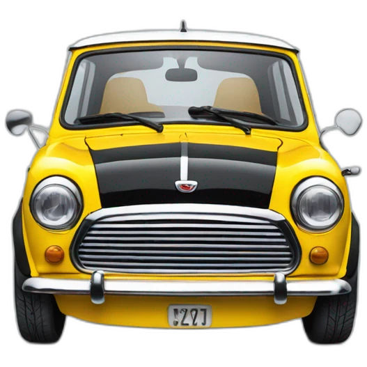 yellow classic mini cooper emoji
