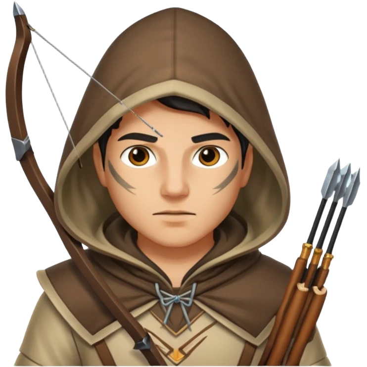 Archer capuche position tir emoji