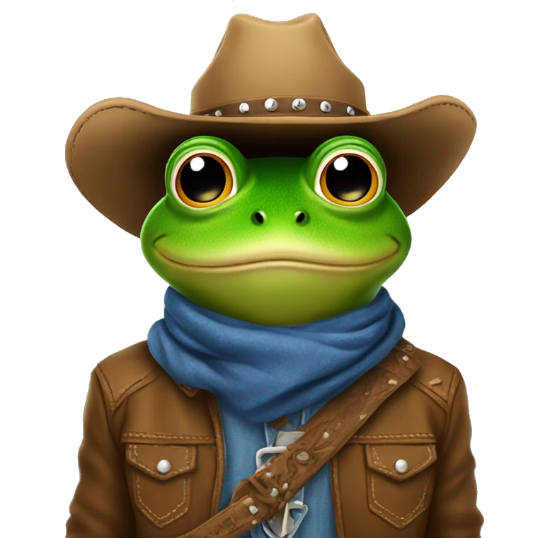 Cowboy frog ￼ emoji