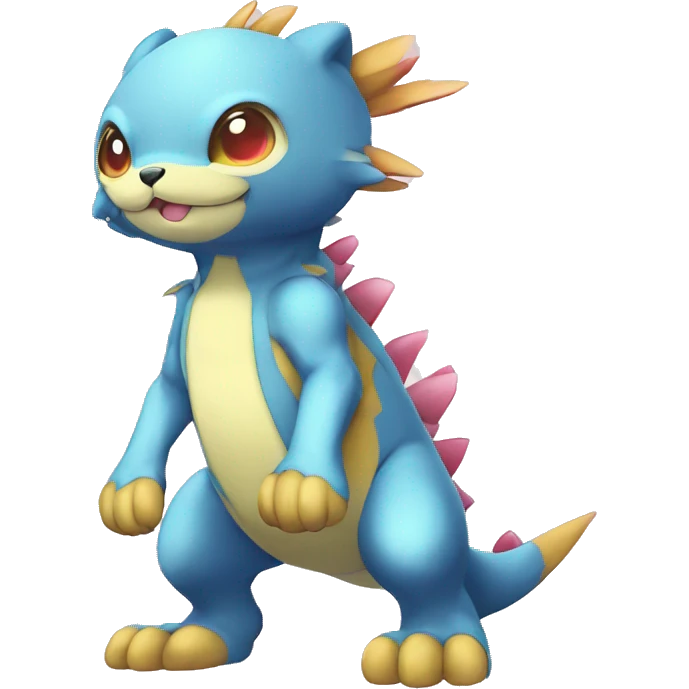cute kawaii cool Digimon-Fakemon-animal full body emoji