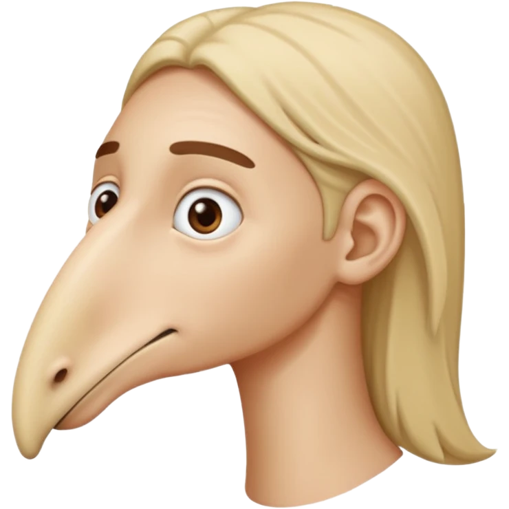 long nose, side view emoji