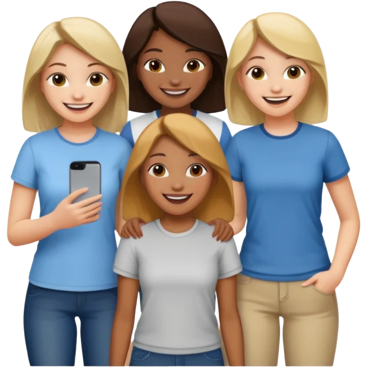 group of teenage girls emoji