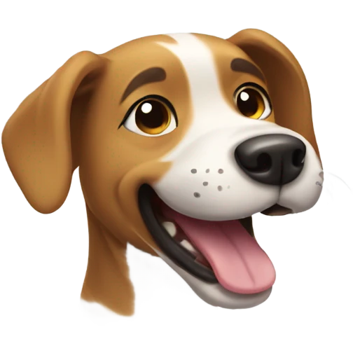 Dog smiles  emoji