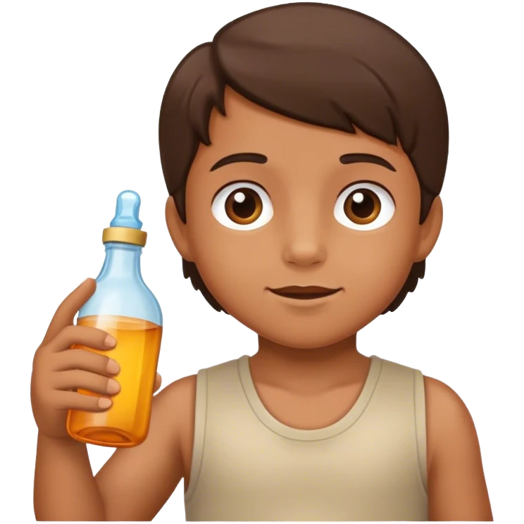 Kid with bottle emoji