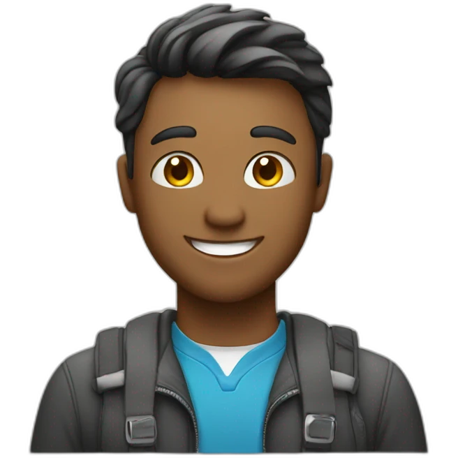 happy male it student emoji