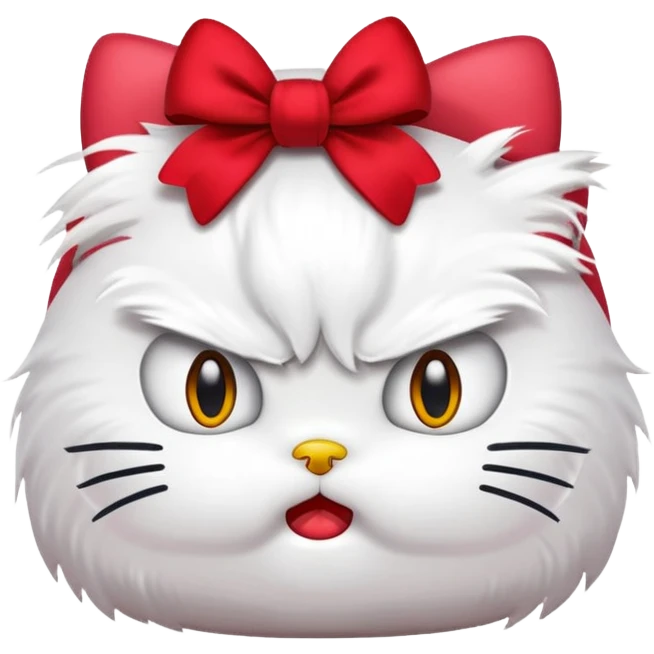 Angry hello kitty  emoji
