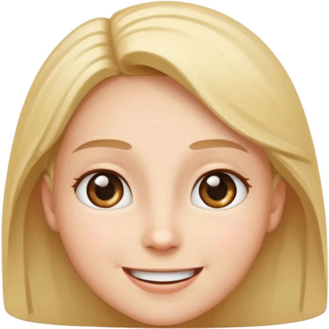 Straight smiling face with eyes looking up emoji