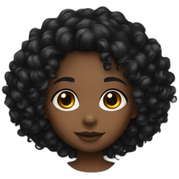 short black curls girl emoji