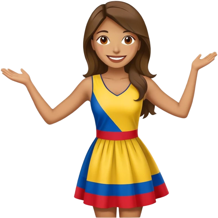 Colombia flag dancing lady emoji