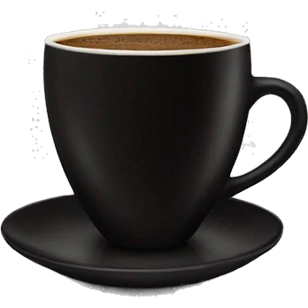 Black cup coffe emoji