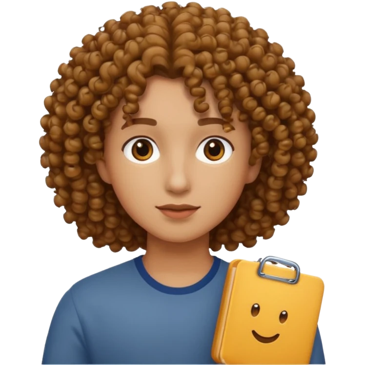 🤫 curly hair emoji