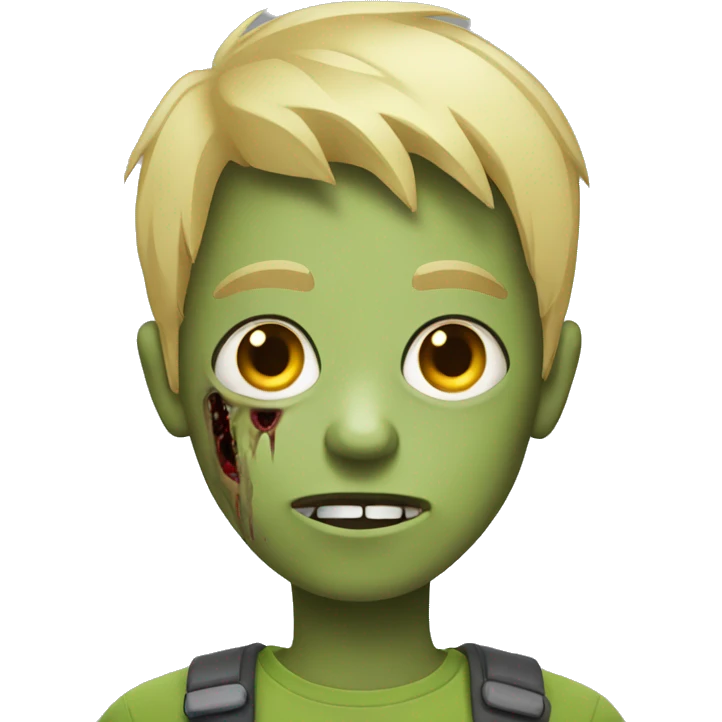 boy zombie with blonde and short hair emoji