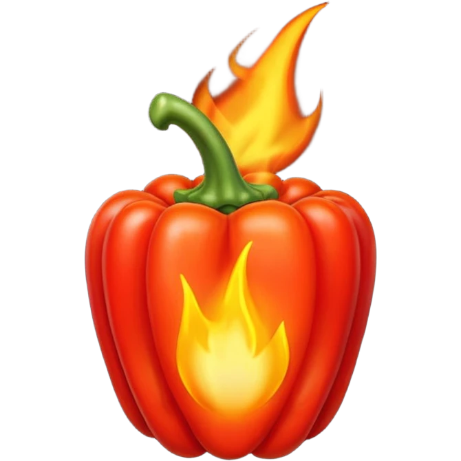 un piment avec une petite flamme a coté emoji