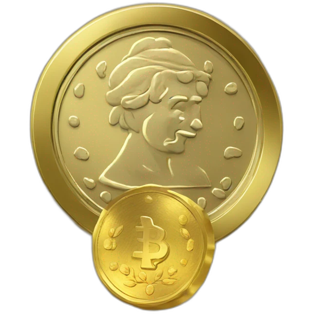 Tresor and gold coin emoji