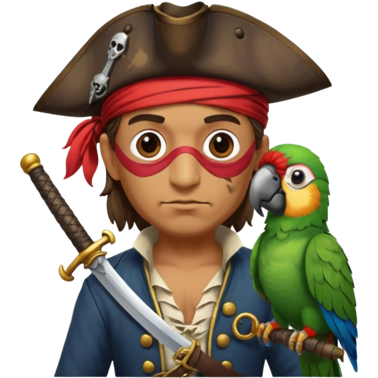 pirate and parrot emoji
