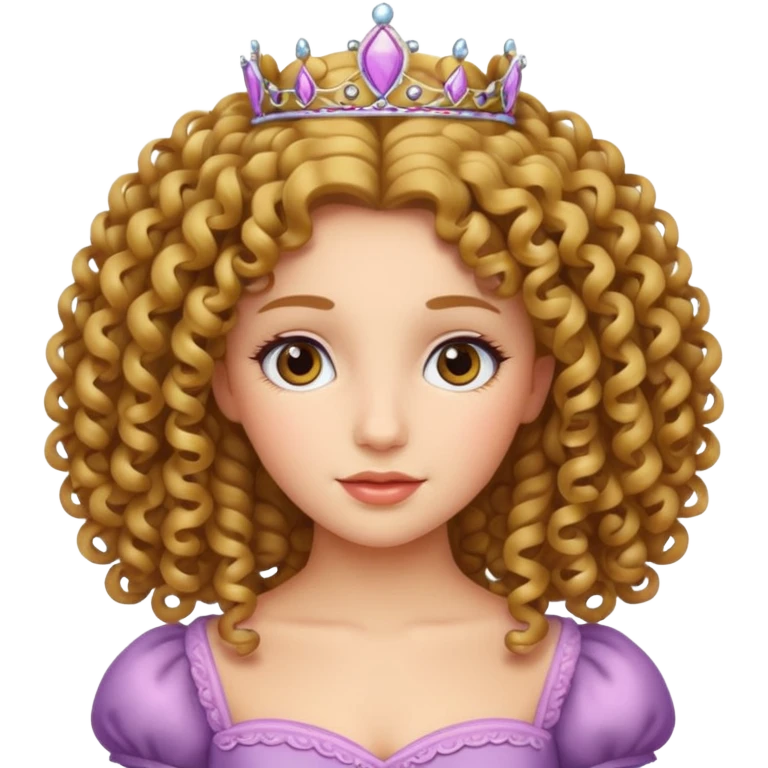 Princesa pelo rizado emoji