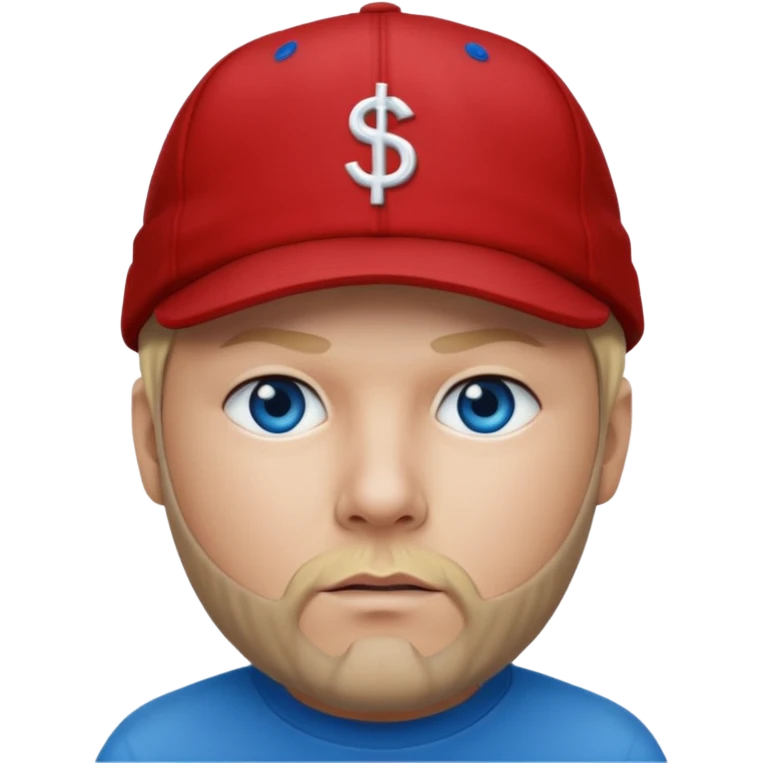 Fred Durst red cap back, blonde hair, blue eyes emoji
