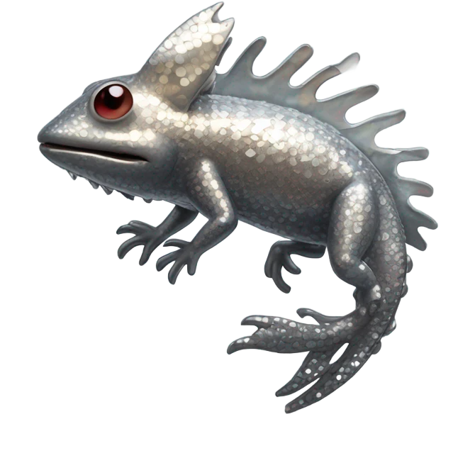 Metal axolotl  emoji