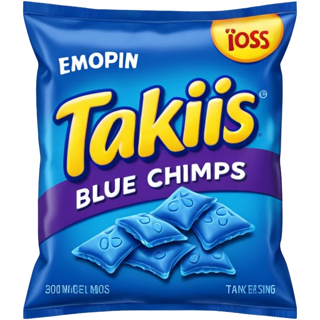 takis blue chips bag
 emoji
