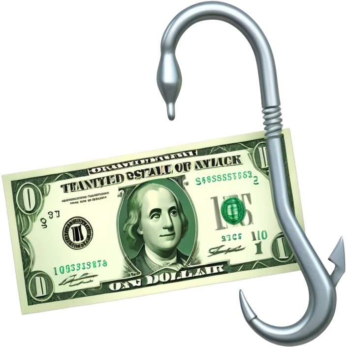  крючок от удочки зацепил доллар emoji