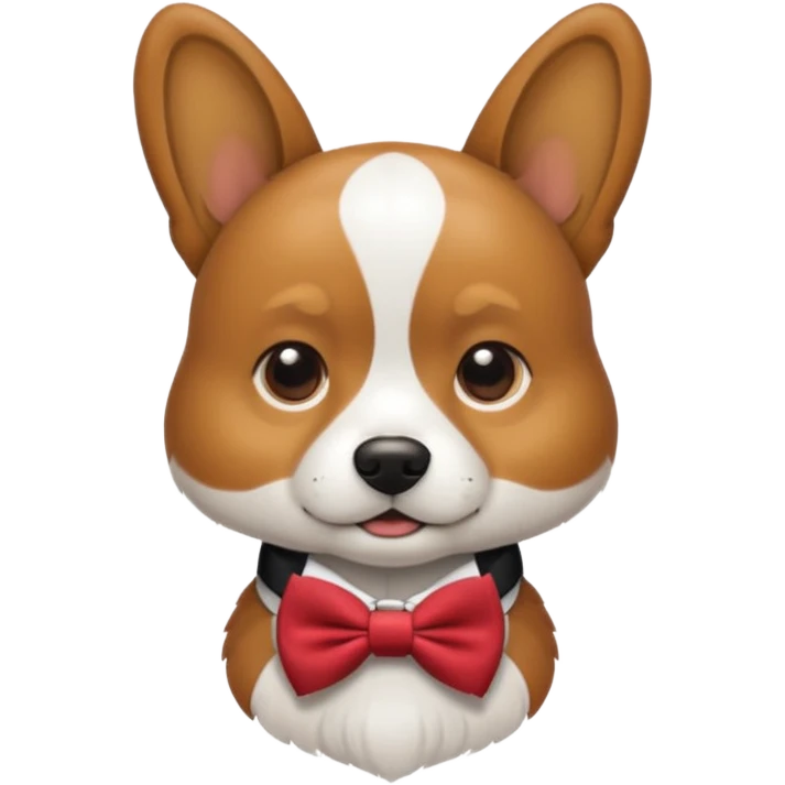 Dog with a bow tie emoji