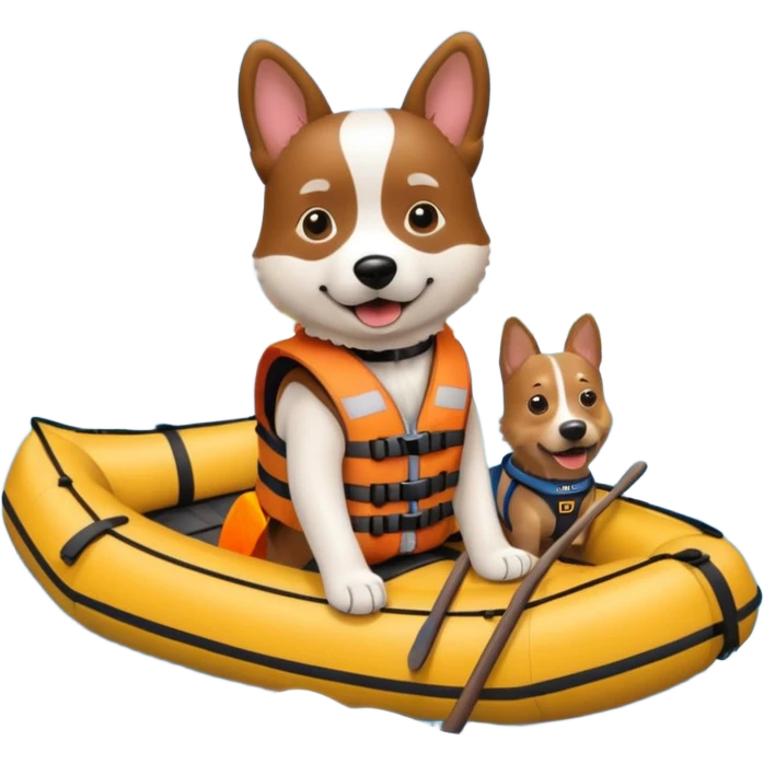 dog rafting emoji