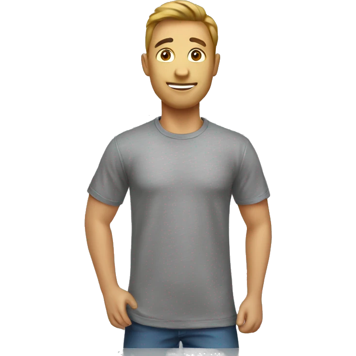 Gray T-Shirt, 3d
 emoji