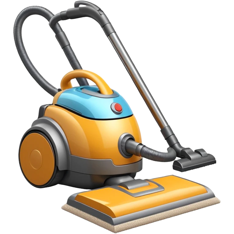 vacuum cleaner cleaning dust from a carpet, visible dust particles being sucked in, soft fabric carpet texture, modern household appliance, dynamic suction effect, 3D cartoon style, mobile game icon style, centered composition, clean background, no people, no animals, no text, no watermark

 emoji
